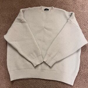 Women's Classic Cream Crewneck Sweater